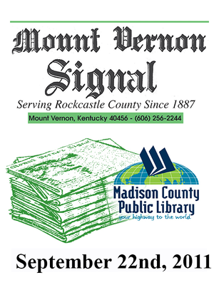 cover image of Mount Vernon Signal 09/22/2011